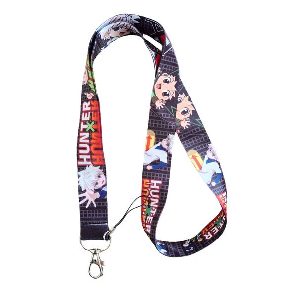 Hunter x Hunter Anime Lanyard | Black Keychain Strap for Keys & Badges One Size - Picture 2 of 6